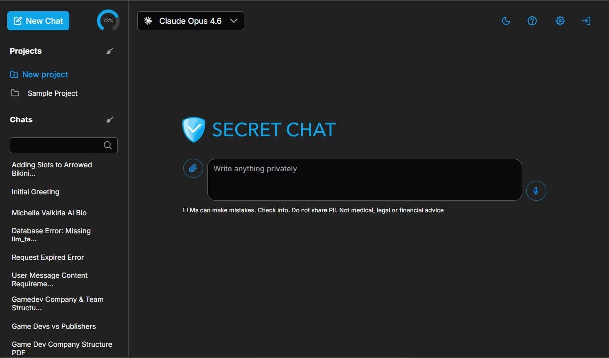 Secret Chat: Private Multi-LLM AI